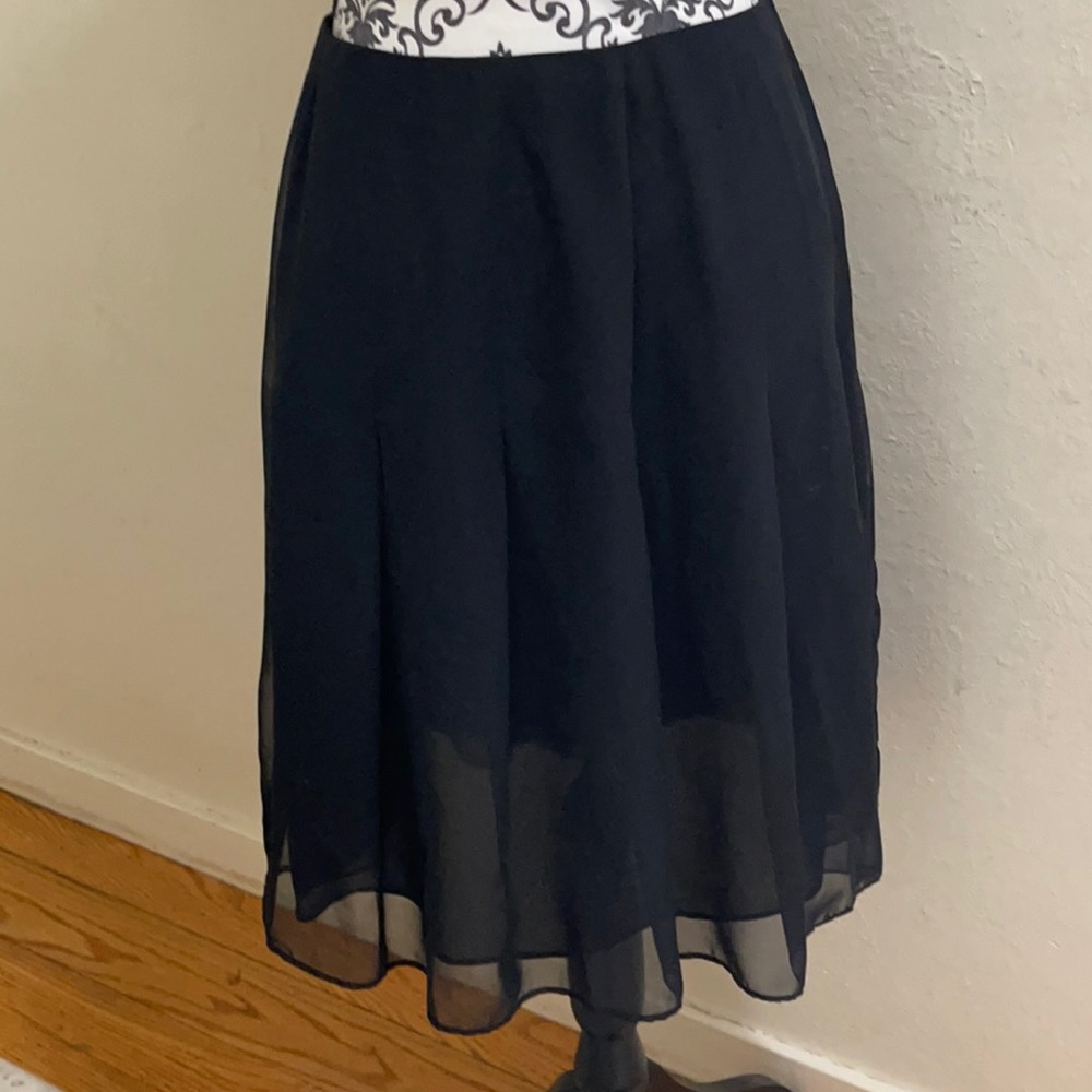 Black pleated Anthropology twirl skirt